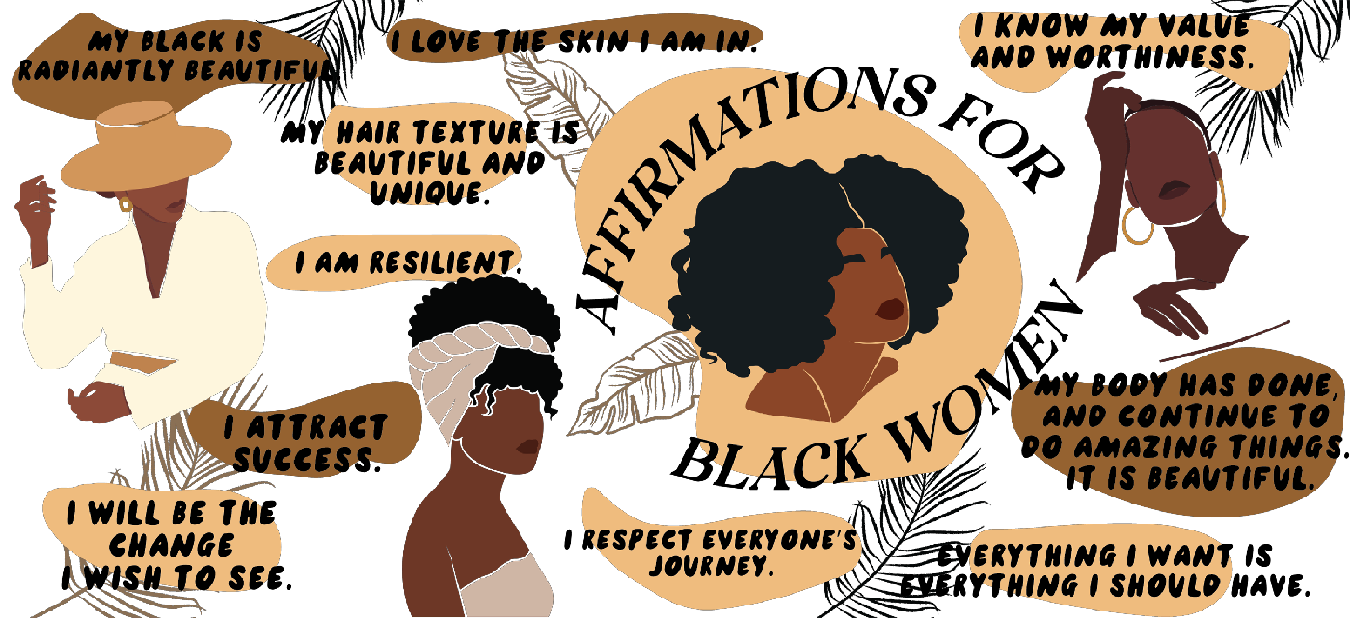 Affirmations For Black Woman UV DTF Transfer