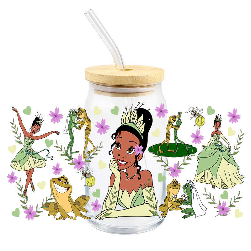 Princess Tiana and Frog UV DTF Transfer