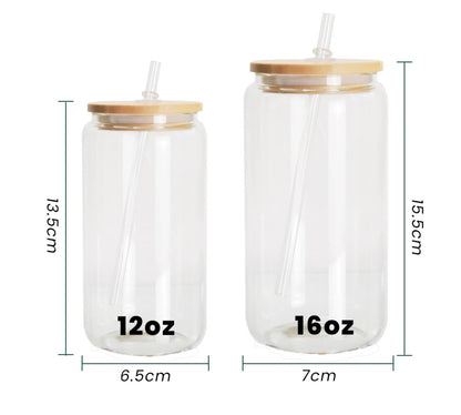 16oz Clear Can Glass: Wholesale 25 pieces