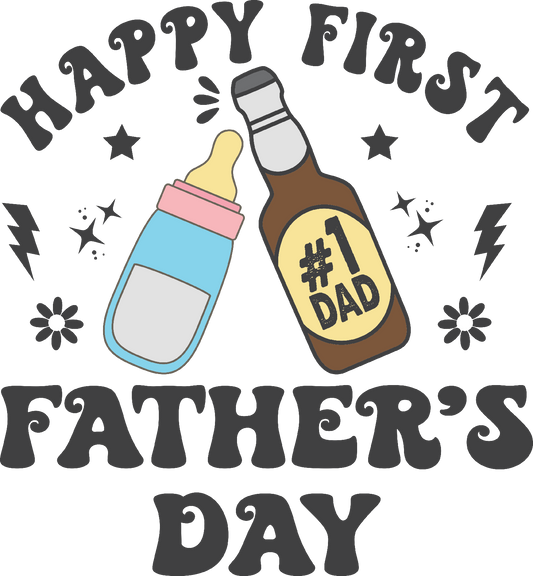 Happy First Fathers Day Decal