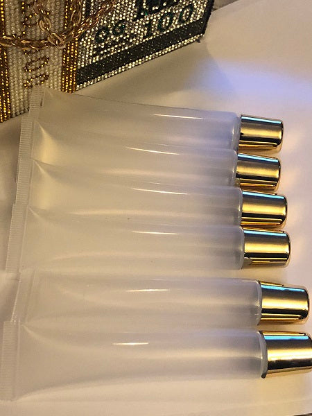 Large Squeeze Tubes Gold Cap - Whole Sale Lipgloss Tubes