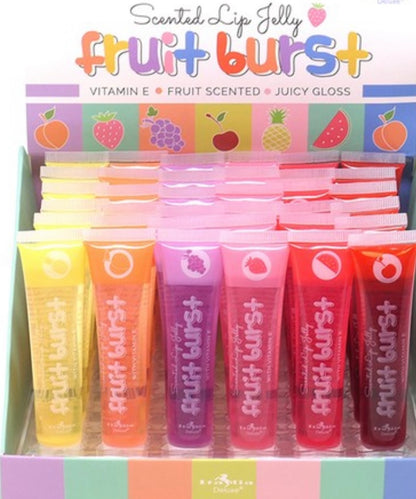 Fruit Burst Scented Lip Gloss Tubes : Wholesale 36