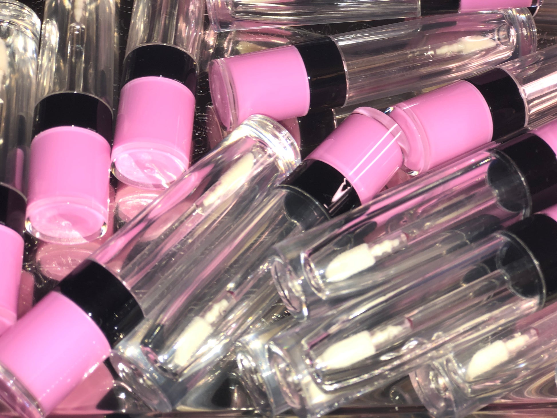 Pink/Black Lipgloss Tubes - Whole Sale Lipgloss Tubes