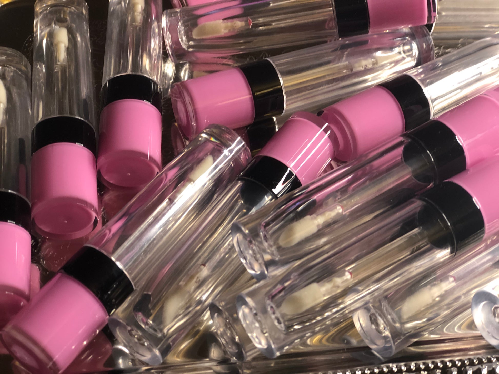 Pink/Black Lipgloss Tubes - Whole Sale Lipgloss Tubes