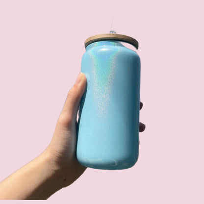 16oz Holographic Shimmer  Can Glass: Wholesale 25