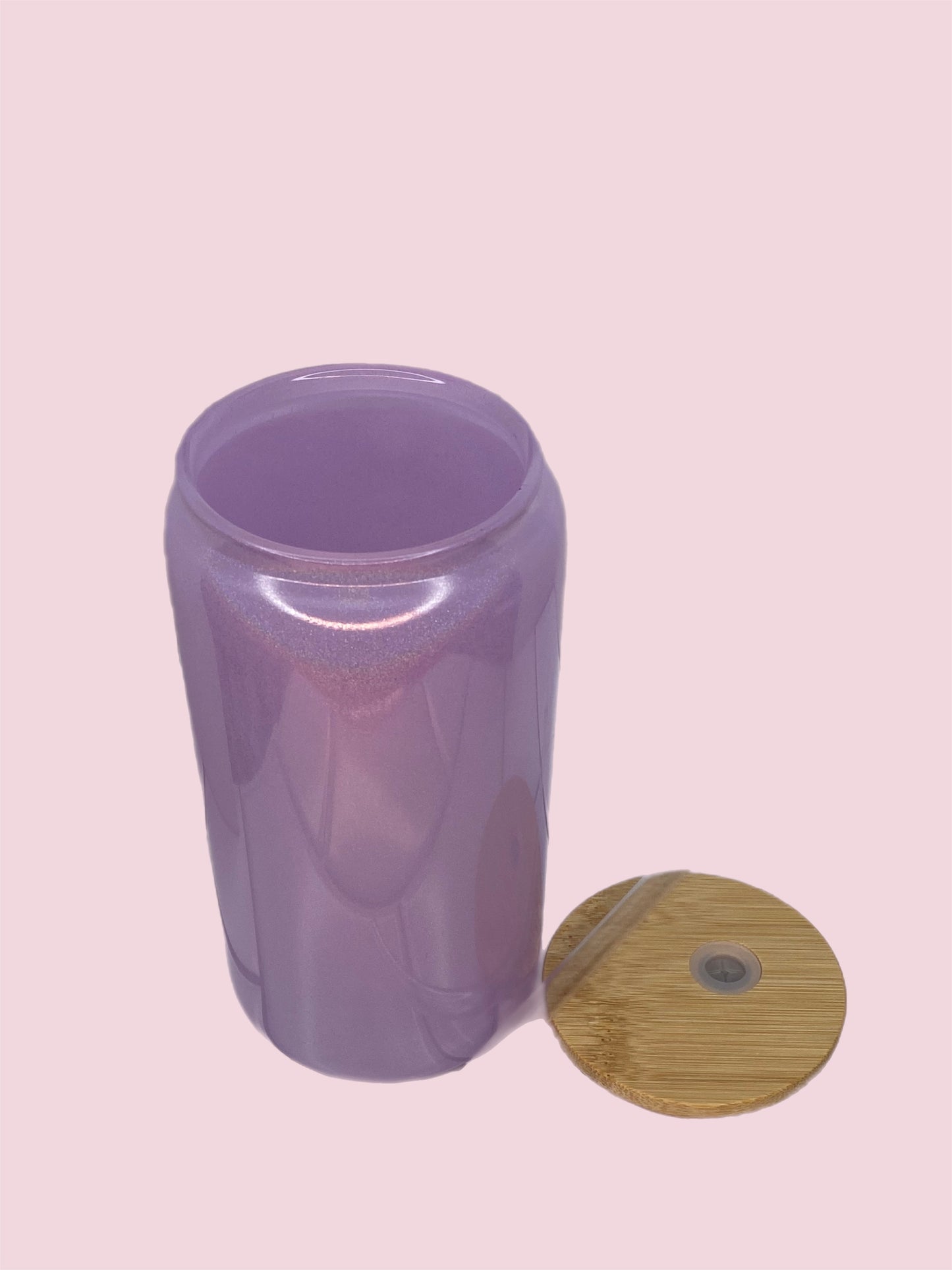 16oz Purple shimmer can glass: Wholesale