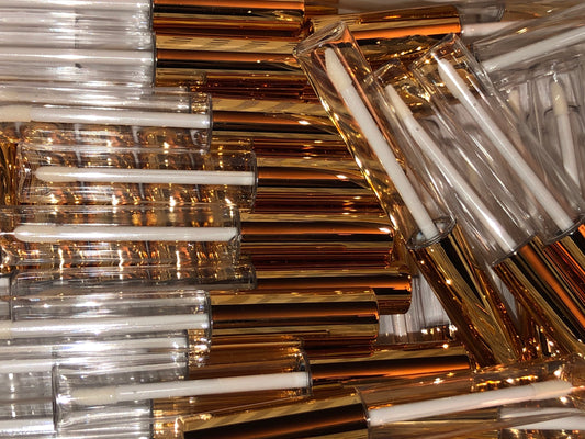 Slender Gold Tubes - Whole Sale Lipgloss Tubes